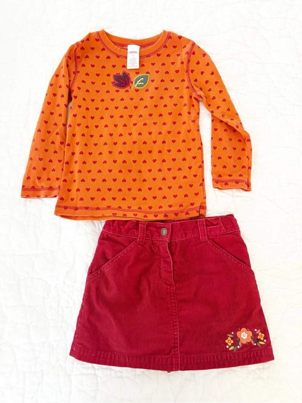 Girls 4 • Gymboree matching fall set long sleeve + skirt set